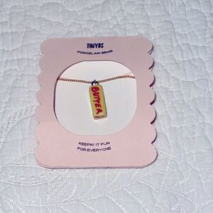 Porcelain butter block necklace